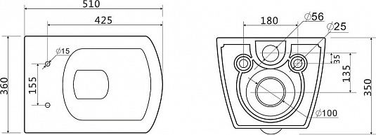 Подвесной унитаз BelBagno Carina BB514CHR безободковый - фото Geberit (Геберит) Shop